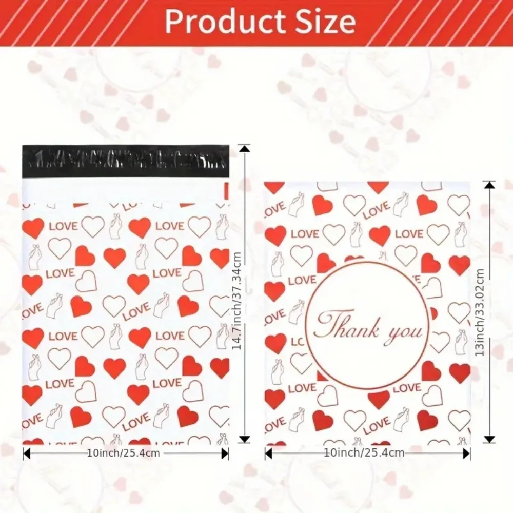 10pk 10x13 Valentine's Day, Mother's Day, and Women's Day Polymailer Shippers